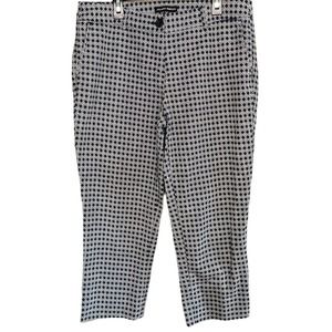 Hilary Radley Pants Women’s Size 8 Blue Print Cotton Pockets Stretch Crop